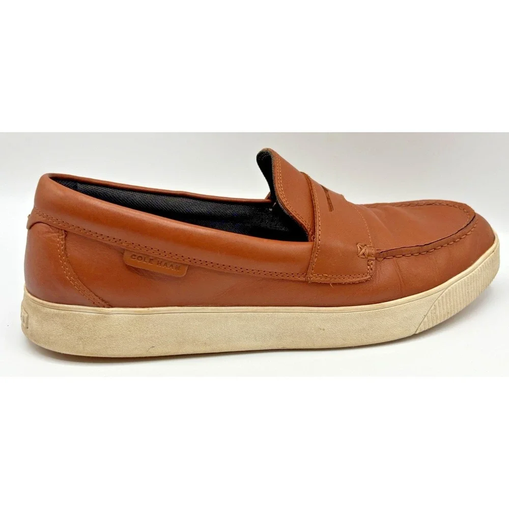 Cole Haan Grand Crosscourt Men's Tan Leather Penny Loafers Casual Shoes Size 11